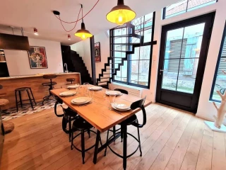 Living room and kitchen